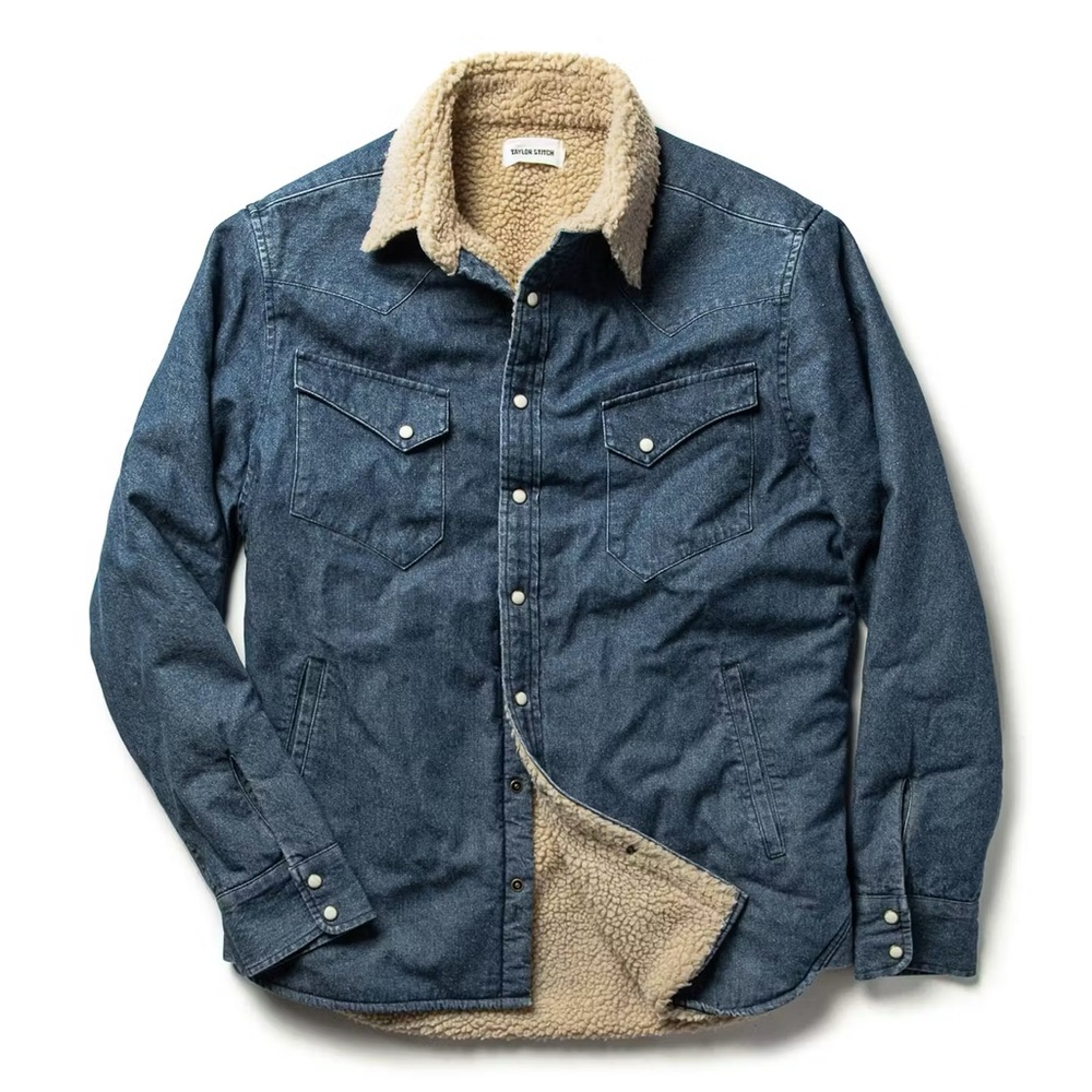 Taylor Stitch the Western Shirt Jacket in Indigo. Size Medium (40)
